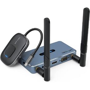 MT-VIKI Wireless HDMI Transmitter and Receiver, 100ft Full HD 1080p Extender HDMI Adapter, Support 2.4/5GHz for Ultra HD Streaming Video/Audio from Laptop,PC to HDTV/Projector in Saudi Arabia