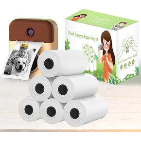 ورق كاميرا 6 رولز لطباعة كيديزوم، ورق طباعة كاميرا 2.5 سم × 2.5 سم متوافق مع VTech Dragon/MiniBear/Touch ورق كاميرا طباعة ورق للكاميرا الفورية لمعظم الأطفال in Kuwait