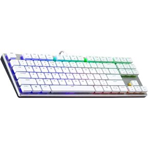 Cooler Master SK650 White Limited Edition Mechanical Keyboard with Cherry MX Low Profile RGB Switches in Brushed Aluminum Design, Full in Kuwait