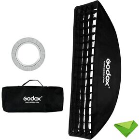 Godox 12"x 47"/30x120cm Strip Softbox Reflector Modifier with Honeycomb Grid Bowens Mount for Photo Strobe Studio Flash Softbox for Godox AD600BM SK400II MS300 AD400Pro VL150 SL150 w/Carrying Bag in Kuwait