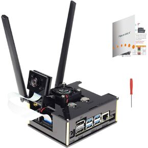 حافظة/علبة أكريليك من Makeronics (أسود) للوحة Jetson Nano B01,A02,2GB مع حقيبة الكاميرا | مروحة تبريد 5 فولت PWM | مفتاح التحكم في الطاقة وإعادة الضبط | تتضمن تعليمات التجميع in Kuwait