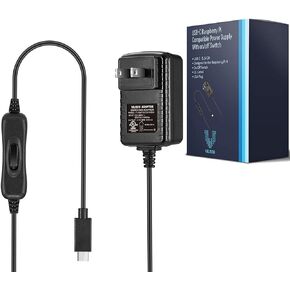 إمداد الطاقة متوافق مع Vilros Raspberry Pi 4 & 400 (USB-C) مع مفتاح تشغيل/إيقاف التشغيل in Kuwait