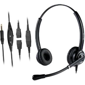 MAIRDI Cell Phone Headset with Microphone Noise Canceling, PC Laptop Headset 3.5mm Jack for Office Work, Phone Headset for iPhone Computer Samsung Androids Tablets Skype Teams Video Conference in Kuwait