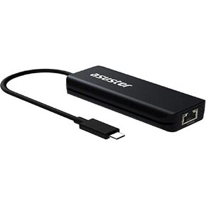 أسوستور | AS-U2.5G | محول USB3.2 Gen 1 Type-C إلى 2.5GBase-T (RJ-45 2.5 Gigabit LAN) | لأجهزة MacBook وChromebook وWindows 10 أو 8.1 وMac OS... in Kuwait
