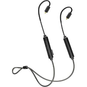 كابل محول MEE audio BTX2 Bluetooth MMCX اللاسلكي مع aptX وaptX زمن استجابة منخفض، ميكروفون وجهاز تحكم عن بعد، بلوتوث 5.0، مقاومة العرق IPX5، أسود (BTX2-BK) in Kuwait