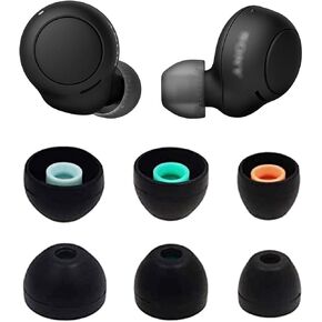 ALXCD Eartips Compatible Sony WI-XB400 WF-C500 Earbuds, S/M/L 3 Pairs Soft Silicone Ear Tips Replacement Earbuds Tips, Compatible with Sony WI-XB400 WF-C500, SML White in Kuwait