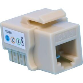RiteAV RJ11 (Cat3) Keystone Jack White Punchdown (10 عبوات) in Kuwait