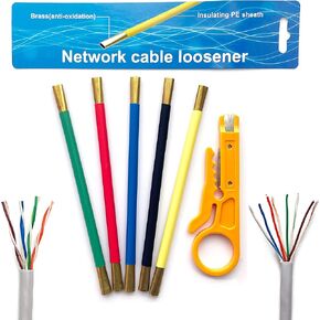 LIUJINCAN Network Cable Untwist Tool, Engineer Wire Straightener for CAT5/CAT6/CAT7 and Telephone Wires Pair Separator Tools (Red, CAT5/6/7 Dual Headed) in Saudi Arabia