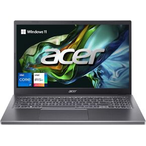 لاب توب أيسر أسباير 5 15 سليم | 15.6 بوصة FHD (1920 × 1080) IPS | Core i7-1355U | Intel Iris Xe Graphics | 16 جيجابايت LPDDR5 | 512 جيجابايت Gen 4 SSD | Wi-Fi 6E | USB4/Thunderbolt 4 | لوحة مفاتيح بإضاءة خلفية | A515-58M-7570، رمادي in Kuwait