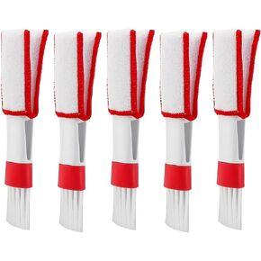 Blilo Mini Duster لفتحة تهوية السيارة، 5 قطع منظف مكيف الهواء التلقائي وأداة فرشاة، قطعة قماش تنظيف يدوية لجمع الغبار لنافذة لوحة المفاتيح وتترك الستائر ومصراع النظارات (رمادي) in Kuwait