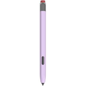 LOVE MEI for Samsung Galaxy Tab S7/S7+/S7 FE/S8/S8 Ultra/S9/S9+/S9 Ultra S Pen Sleeve Case, Non-Slip Smooth Grip Classic Silicone Sleeve Protective Skin Case for S7/S8+/S9 Ultra S Pen(Purple)