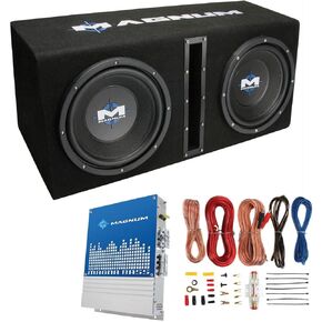 MTX Magnum MB210SP 10 بوصة 400 وات RMS سيارة مزدوجة محملة 200 وات RMS 800 وات ماكس مضخم صوت مخروطي مطلي بالبوليمر مع علبة صندوق ومجموعة أسلاك in Kuwait