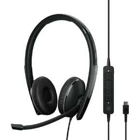 مؤسسة EPO سماعة راس ادابت 160 ايه ان سي بمنفذ USB-C (1000220) من سينهايزر، سماعة راس سلكية مزدوجة الجوانب - اتصال USB-C، UC محسن - الغاء الضوضاء النشطة - التحكم في المكالمات - اسود in Kuwait