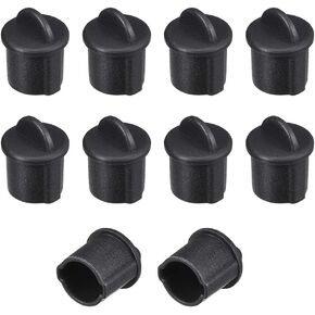 uxcell 10pcs BNC Silicone Protectors Cap Port Cover Anti Dust 9.5mm-11mm Dia Black in Saudi Arabia