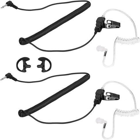 Yolipar 2.5mm مراقبة سلك واحد الاستماع فقط سماعة اسلكية تخاطب مع سماعة أنبوب صوتي سرية شفافة لمكبر الصوت هيئة التصنيع العسكري in Kuwait
