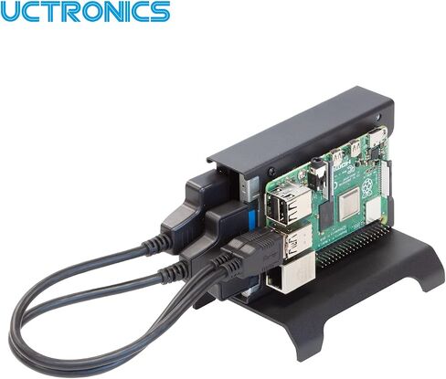 UCTRONICS for Raspberry Pi SSD Case, Supports 2 Units of 2.5" SSD and Pi 5, 4, 3B/3B+ and Other B Models in Saudi Arabia