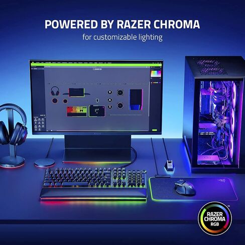 Razer Thunderbolt 4 Dock (أسود) 10 منافذ إخراج عرض مزدوج 4K أو فردي 8K مع إضاءة Chroma RGB (متجددة) in Saudi Arabia