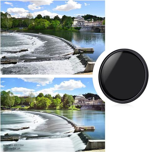 مفهوم K& فلتر ND Fader 77 ملم متغير الكثافة محايد قابل للتعديل ND2 إلى ND400 متوافق مع كاميرات كانون 6D 5D مارك II 5D مارك III، نيكون D610 D700 D800 D800 كاميرات DSLR + قطعة قماش لتنظيف العدسات in Kuwait