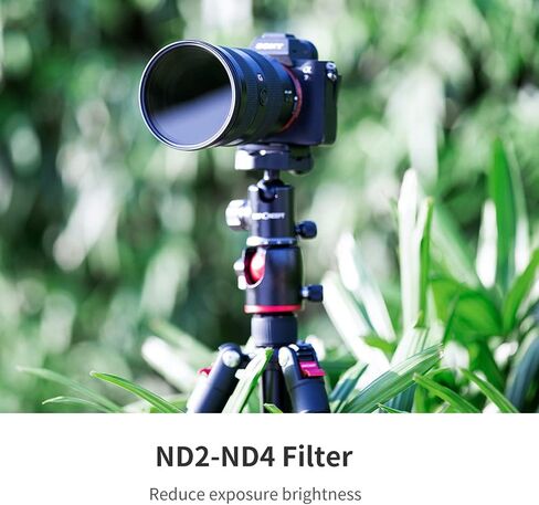 مفهوم K& فلتر ND Fader 77 ملم متغير الكثافة محايد قابل للتعديل ND2 إلى ND400 متوافق مع كاميرات كانون 6D 5D مارك II 5D مارك III، نيكون D610 D700 D800 D800 كاميرات DSLR + قطعة قماش لتنظيف العدسات in Kuwait