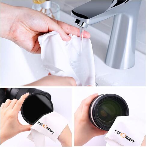 مفهوم K& فلتر ND Fader 77 ملم متغير الكثافة محايد قابل للتعديل ND2 إلى ND400 متوافق مع كاميرات كانون 6D 5D مارك II 5D مارك III، نيكون D610 D700 D800 D800 كاميرات DSLR + قطعة قماش لتنظيف العدسات in Kuwait