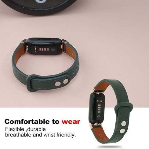 LAREDTREE Leather Bands Compatible with Fitbit Inspire 3 Wristbands for Women Men, Waterproof Strap Genuine Leather Replacement Wristband for Inspire 3 Smartwatch in Kuwait