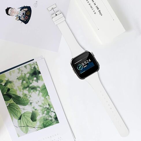 8 عبوات من أحزمة السيليكون الرفيعة المتوافقة مع أساور Fitbit Versa 2/Fitbit Versa/Fitbit Versa Lite/SE، بديلة لأساور المعصم الضيقة الرفيعة لساعة Fitbit Versa 2 الذكية (8 عبوات، كبيرة) in Kuwait