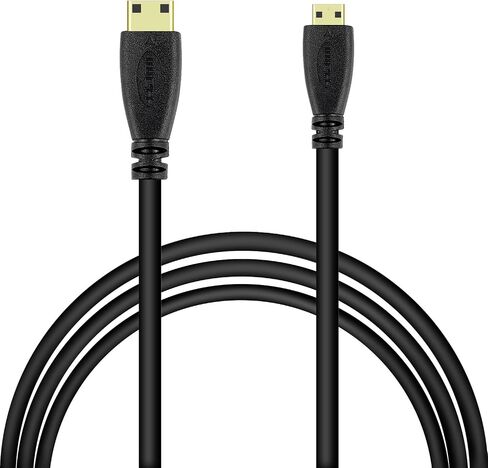 BronaGrand Micro HDMI Male Type D to Type C Mini HDMI Male Connector Adapter Cable Cord Black（2pcs） in Saudi Arabia