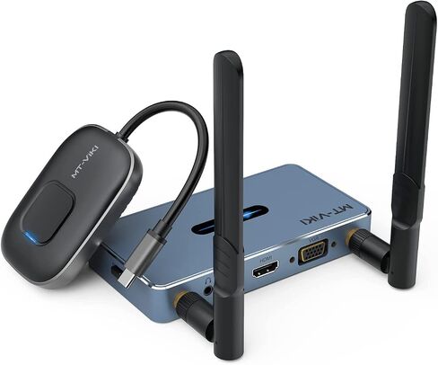 MT-VIKI Wireless HDMI Transmitter and Receiver, 100ft Full HD 1080p Extender HDMI Adapter, Support 2.4/5GHz for Ultra HD Streaming Video/Audio from Laptop,PC to HDTV/Projector in Saudi Arabia