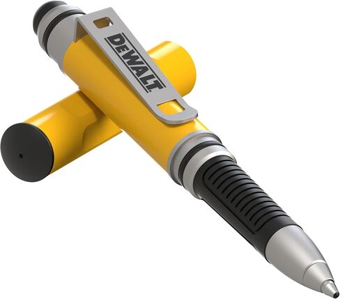 DEWALT 3-in-1 Stylus Pen — Pocket-Sized Stylus Pen for iPad, iPhone — Touch Screen Pen — Ballpoint Pen with Stylus Tip — Keypad-Friendly Mini Pen — Ink Cartridges Included in Saudi Arabia