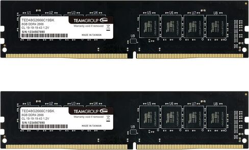TEAMGROUP Elite DDR4 32GB Kit (2 x 16GB) 3200MHz PC4-25600 CL22 (2933MHz or 2666MHz) Unbuffered Non-ECC 1.2V UDIMM 288 Pin PC Computer Desktop Memory Module Ram Upgrade - TED432G3200C22DC01 in Kuwait