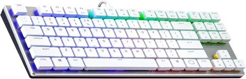 Cooler Master SK650 White Limited Edition Mechanical Keyboard with Cherry MX Low Profile RGB Switches in Brushed Aluminum Design, Full in Kuwait