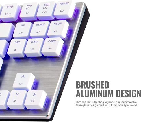 Cooler Master SK650 White Limited Edition Mechanical Keyboard with Cherry MX Low Profile RGB Switches in Brushed Aluminum Design, Full in Kuwait
