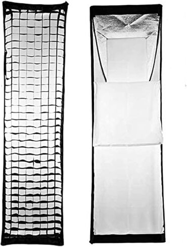 Godox 12"x 47"/30x120cm Strip Softbox Reflector Modifier with Honeycomb Grid Bowens Mount for Photo Strobe Studio Flash Softbox for Godox AD600BM SK400II MS300 AD400Pro VL150 SL150 w/Carrying Bag in Saudi Arabia