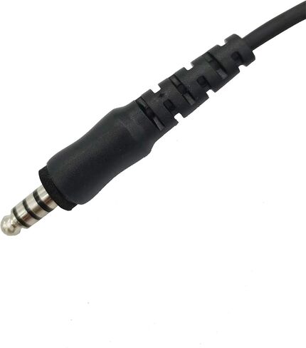 Pdflie Helicopter Headset Replacement Cable Coiled Extension Wire with U-174/U 7.0 mm Civilian Plug Connect to Aircraft Headphone Microphone Earpiece(Black,Wired,Civilian Wiring) in Saudi Arabia