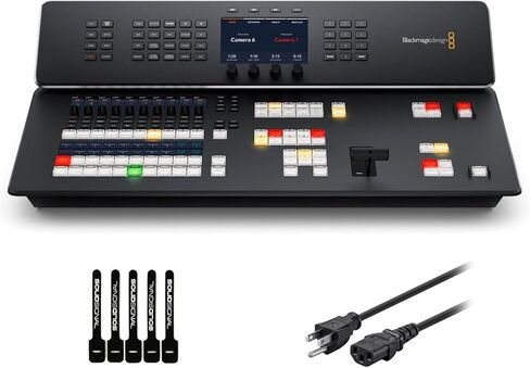 Blackmagic Design ATEM Television Studio HD8 Live Production Switcher with 6ft Power Cord and 5 Pack of SolidSignal Cable Ties (SWATEMTVSTA/HD08) in Saudi Arabia