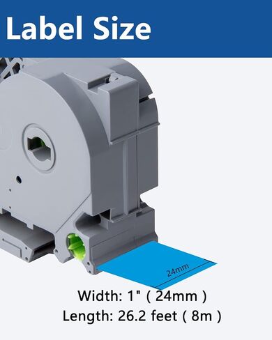 شريط مصفح باللون الأسود على الأزرق مقاس 12 مم 0.47 متوافق مع شريط Brother P Touch Label Maker TZe-531 TZe531 Tze Tz لمكعب PT D200 D210 D220 D400، 1/2 بوصة × 26.2 قدم، 3 عبوات in Kuwait