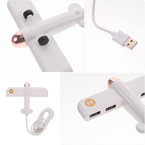 محور USB على شكل طائرة من Hemobllo - محور USB لطيف، شاحن محول خط تمديد الطائرة الهوائية للكمبيوتر المكتبي، ملحقات الكمبيوتر 1 قطعة USB Hut 4 منافذ (أزرق) in Saudi Arabia