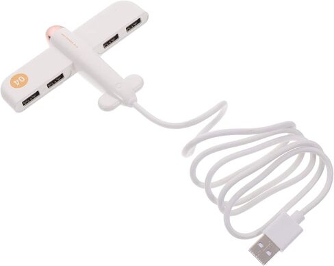 محور USB على شكل طائرة من Hemobllo - محور USB لطيف، شاحن محول خط تمديد الطائرة الهوائية للكمبيوتر المكتبي، ملحقات الكمبيوتر 1 قطعة USB Hut 4 منافذ (أزرق) in Saudi Arabia