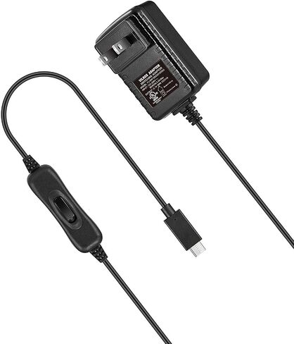 إمداد الطاقة متوافق مع Vilros Raspberry Pi 4 & 400 (USB-C) مع مفتاح تشغيل/إيقاف التشغيل in Saudi Arabia