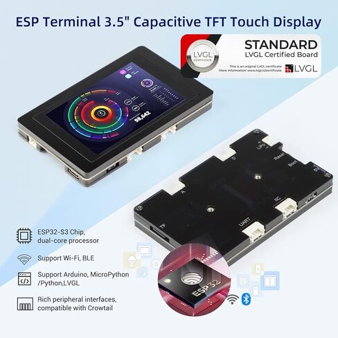 ESP32 محطة 3.5 بوصة تعمل باللمس شاشة TFT LCD متوازية تعمل باللمس بالسعة (RGB بواسطة شريحة ILI9488) لوحة تطوير ESP32 لـ LVGL in Kuwait