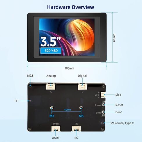 ESP32 محطة 3.5 بوصة تعمل باللمس شاشة TFT LCD متوازية تعمل باللمس بالسعة (RGB بواسطة شريحة ILI9488) لوحة تطوير ESP32 لـ LVGL in Kuwait