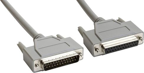 Amphenol CS-DSDMDB25MF-015 25-Pin DB25 Deluxe D-Sub Cable, Shielded, Male/Female, 15', Gray in Saudi Arabia