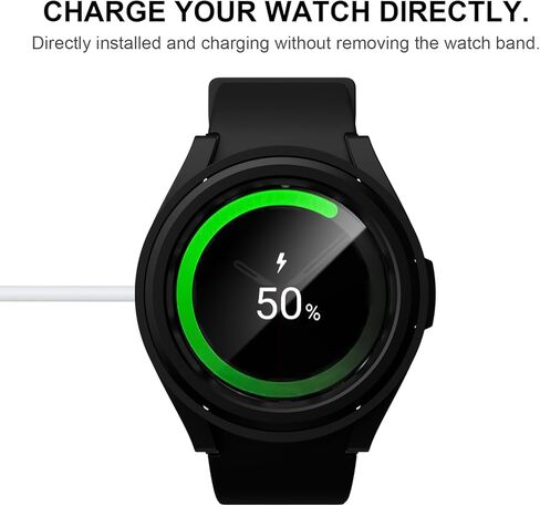 anotch [5+5] Pack for Samsung Galaxy Watch 6 Classic 47mm Screen protector Case, 5 Tempered Glass Screen Protector Film + 5 Hard PC Protective Bumper Case for Galaxy Watch 6 Classic 47mm Accessories in Kuwait