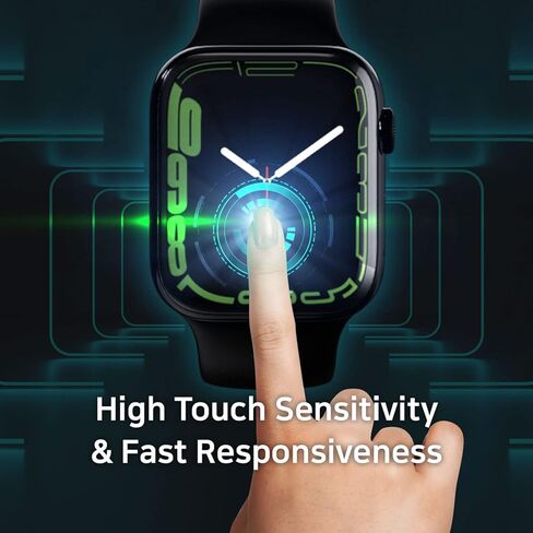 Whitestone Dome Glass 41mm Tempered Glass Screen Protector [Liquid Dispersion Tech] With Metal Case for Apple Watch 7& 8 (41mm) - Two Pack in Kuwait