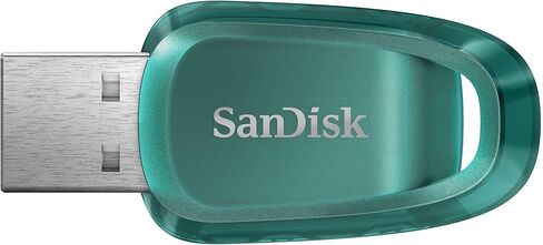 SanDisk 64GB Ultra Eco USB 3.2 Gen 1 Flash Drive - SDCZ96-064G-G46, Blue-Green in Saudi Arabia