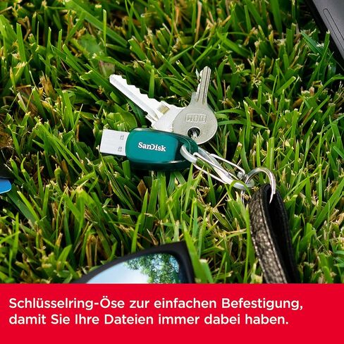 SanDisk 64GB Ultra Eco USB 3.2 Gen 1 Flash Drive - SDCZ96-064G-G46, Blue-Green in Saudi Arabia