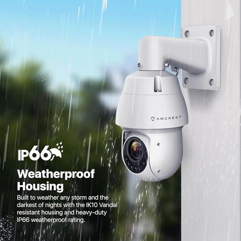 Amcrest 2MP خارجي PTZ POE + IP كاميرا تكبير بإمالة (بصري 25x بمحرك) POE+ قبة سرعة أمان الكاميرا، مستشعر صور CMOS، رؤية ليلية 328 قدمًا، POE+ (802.3at) F1.6، IP66، IP2M-863EW-AI-V2 in Kuwait