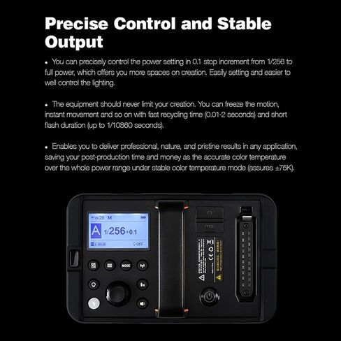 حزمة طاقة Godox AD1200Pro 1200Ws TTL، وقت إعادة التدوير 0.01-2 ثانية، يمكن أن تمنع ضوء الشمس في بيئة التصوير بالضوء الساطع في الهواء الطلق، مع مزامنة HSS عالية السرعة في أي وقت وفي أي مكان in Saudi Arabia