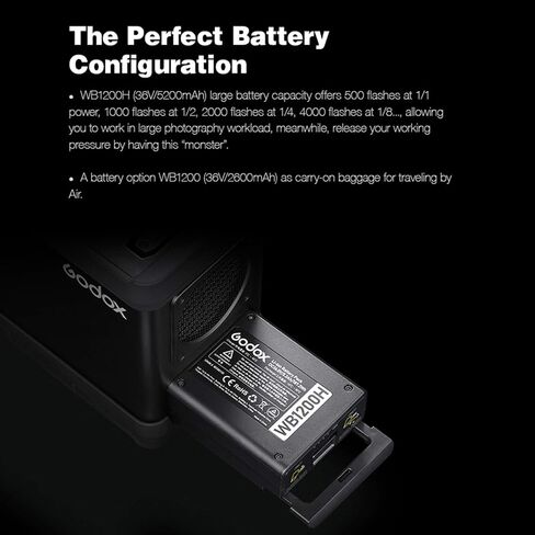 حزمة طاقة Godox AD1200Pro 1200Ws TTL، وقت إعادة التدوير 0.01-2 ثانية، يمكن أن تمنع ضوء الشمس في بيئة التصوير بالضوء الساطع في الهواء الطلق، مع مزامنة HSS عالية السرعة في أي وقت وفي أي مكان in Saudi Arabia