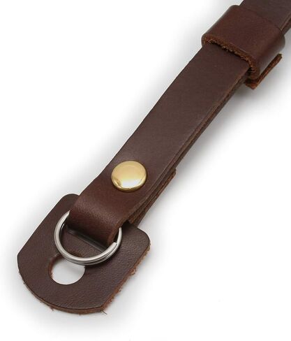 حزام كاميرا من الجلد المحبب بالكامل من Ruth&Boaz، حزام معصم الكاميرا، حزام كاميرا فاخر (بني) in Kuwait